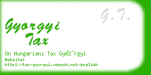 gyorgyi tax business card